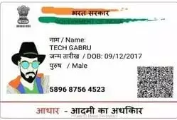 fake aadhar card photo
